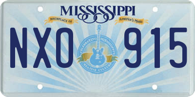 MS license plate NXO915
