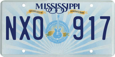 MS license plate NXO917