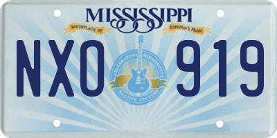 MS license plate NXO919
