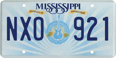 MS license plate NXO921
