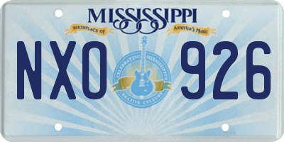 MS license plate NXO926