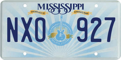 MS license plate NXO927