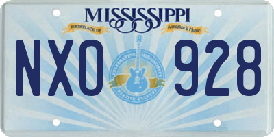 MS license plate NXO928
