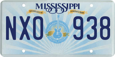 MS license plate NXO938
