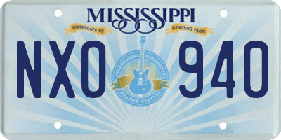 MS license plate NXO940