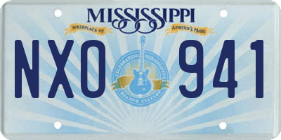MS license plate NXO941