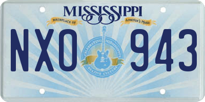 MS license plate NXO943