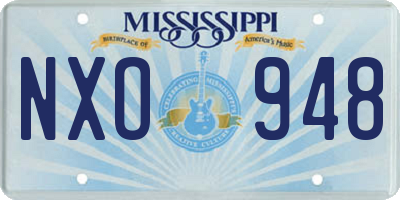 MS license plate NXO948