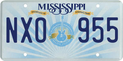 MS license plate NXO955
