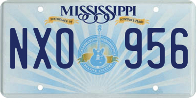 MS license plate NXO956
