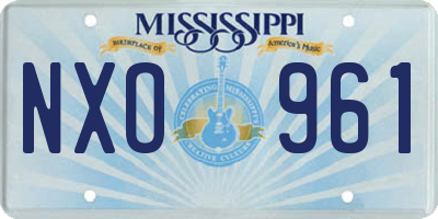 MS license plate NXO961