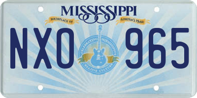 MS license plate NXO965