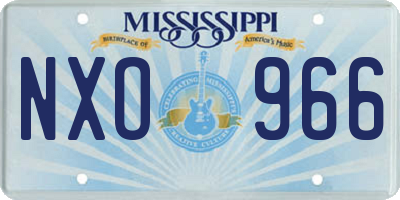 MS license plate NXO966