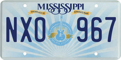 MS license plate NXO967