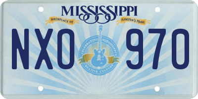 MS license plate NXO970