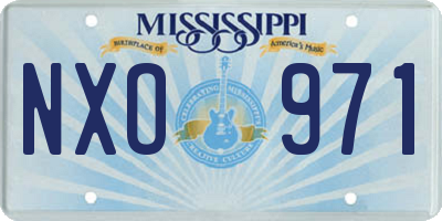 MS license plate NXO971