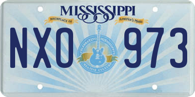 MS license plate NXO973