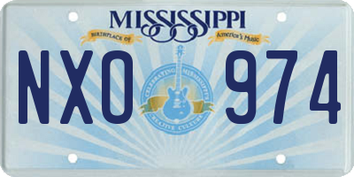 MS license plate NXO974