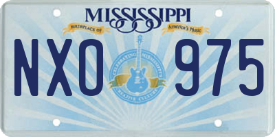 MS license plate NXO975