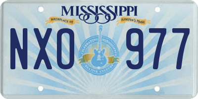 MS license plate NXO977