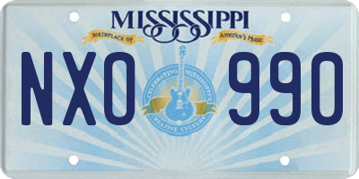 MS license plate NXO990
