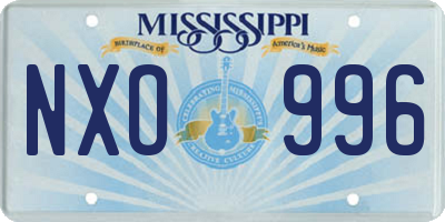 MS license plate NXO996