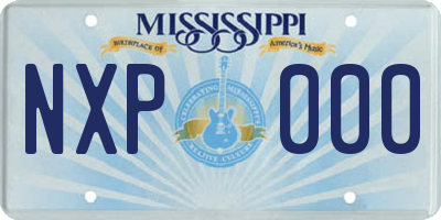 MS license plate NXP000