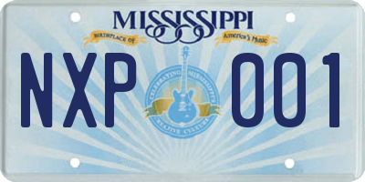 MS license plate NXP001