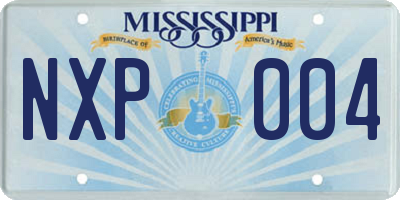MS license plate NXP004