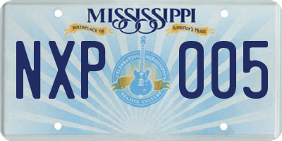 MS license plate NXP005