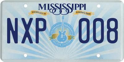 MS license plate NXP008