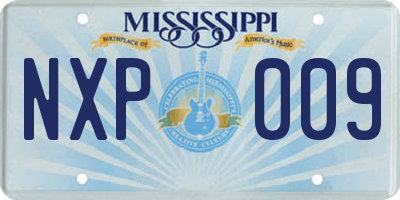 MS license plate NXP009