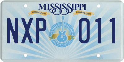 MS license plate NXP011