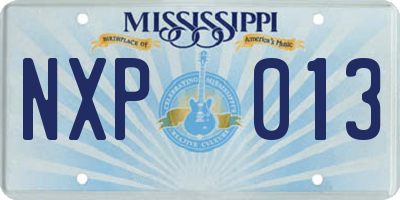 MS license plate NXP013