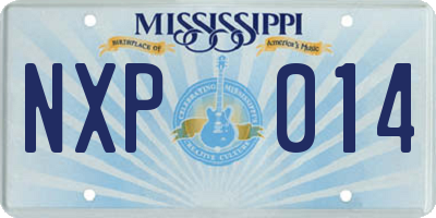 MS license plate NXP014
