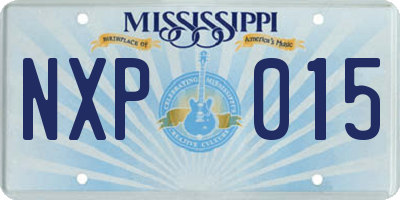 MS license plate NXP015