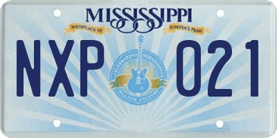 MS license plate NXP021