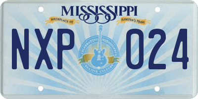 MS license plate NXP024