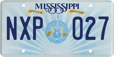 MS license plate NXP027
