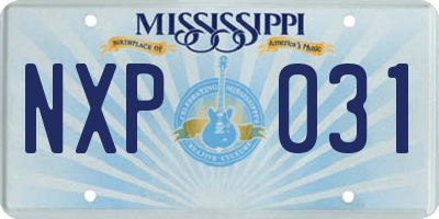 MS license plate NXP031