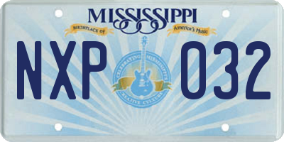 MS license plate NXP032