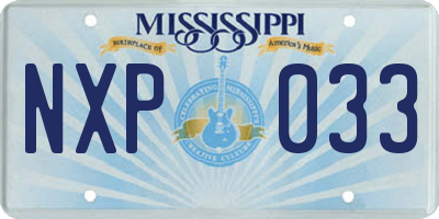 MS license plate NXP033