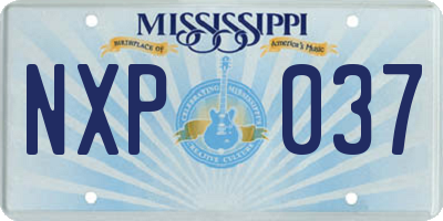 MS license plate NXP037