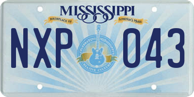 MS license plate NXP043