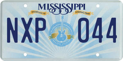 MS license plate NXP044