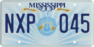 MS license plate NXP045