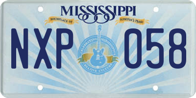 MS license plate NXP058