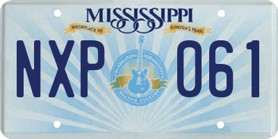 MS license plate NXP061