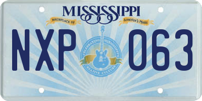 MS license plate NXP063