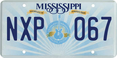 MS license plate NXP067